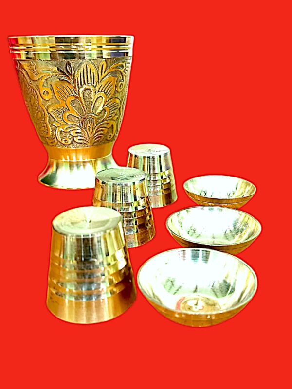 Peetal Glass Katori set