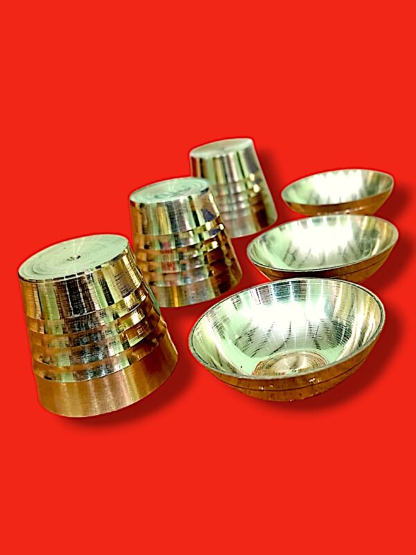 Glass Katori Pure peetal set of 3  ( 51 rupees each )
