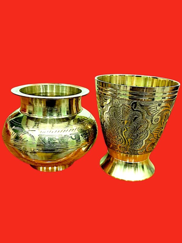 Peetal Fancy glass aur janambhoomi lota