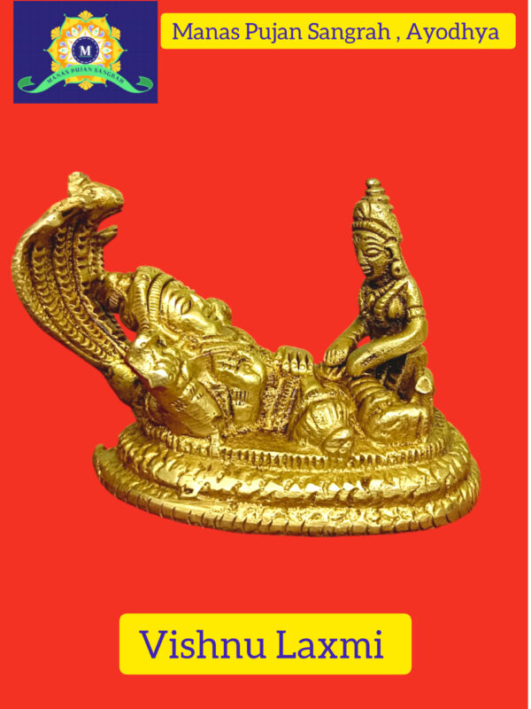 Vishnu Laxmi Ji pure brass idol