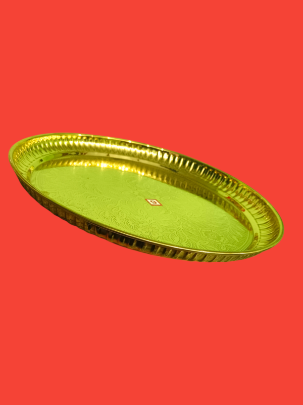 Pooja Plate ( 100% Brass ) - Image 2