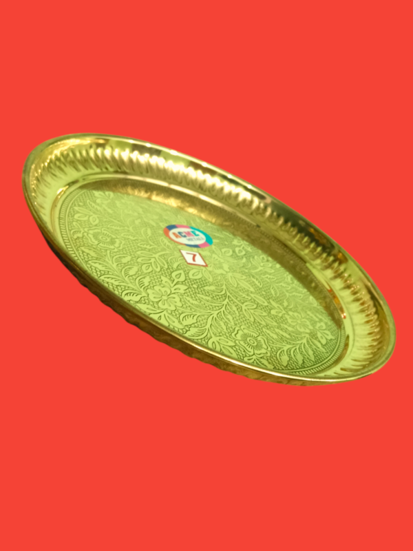 Pooja Plate ( 100% Brass ) - Image 2